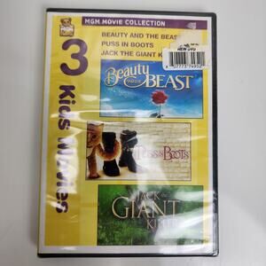 MGM Kids Movie Collection 3 Film Beast Puss In The Boots Jack Giant Killer DVD